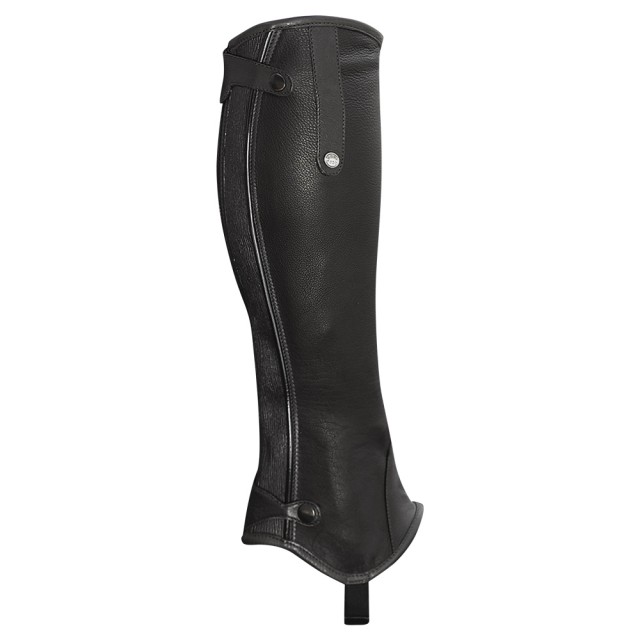 Mark Todd Adults Patent Piped Leather Chaps (Black)
