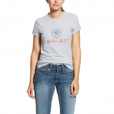 Ariat Women's HD Logo T-Shirt (Heather Grey)