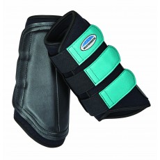 Weatherbeeta Single Lock Brushing Boots (Black/Turquoise)