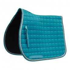 Saxon Coordinate Quilted All Purpose Saddle Pad (Teal/Black/White)
