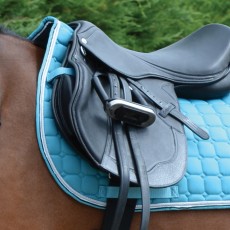 Saxon Coordinate Quilted All Purpose Saddle Pad (Teal/Black/White)