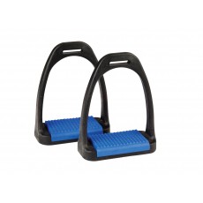 Korsteel Polymer Stirrup Irons With Coloured Treads (Blue)