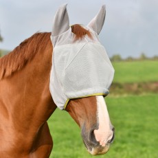 Equilibrium Field Relief Midi Fly Mask With Ears (Grey/Yellow Trim)