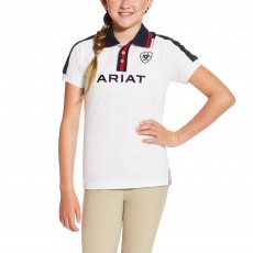 Ariat (Sample) Kid's New Team Polo (White)
