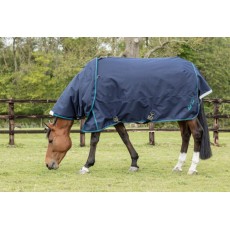 Mark Todd Heavyweight Turnout Rug with Detachable Neck (Navy & Jade)