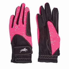 Harry Hall Junior Roxby Reflective Gloves (Pink)