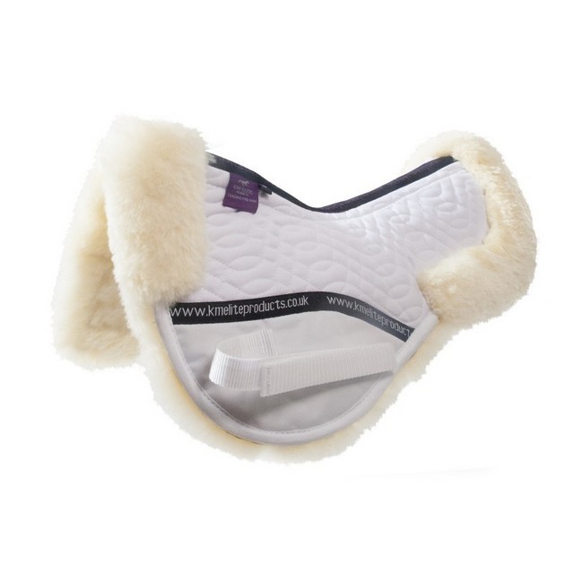 KM Elite High Wither Half Pad (White-Natural)