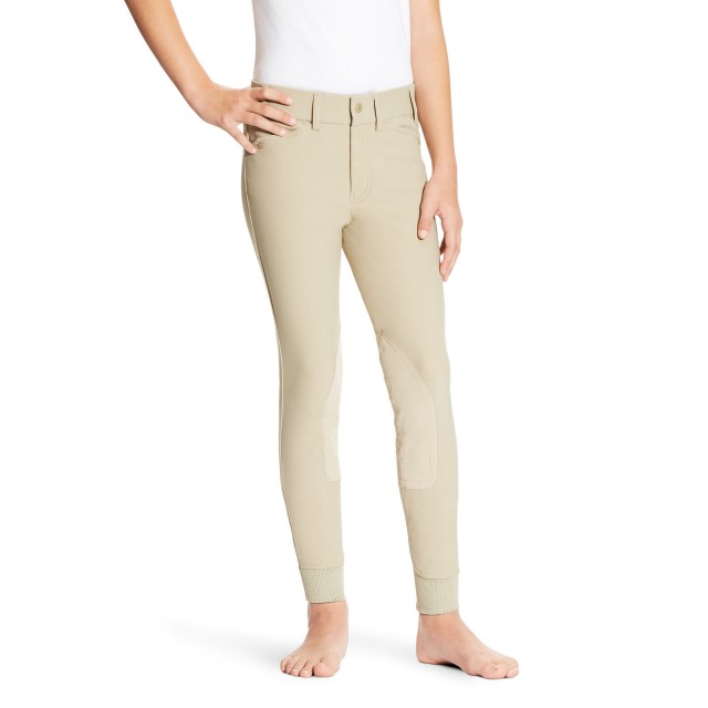 Ariat (Sample) Youth Heritage Elite Knee Patch Breeches (Tan)