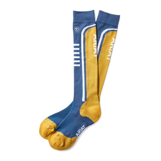 Ariat TEK Slimline Performance Socks (Blue Dawn/Sunshade)