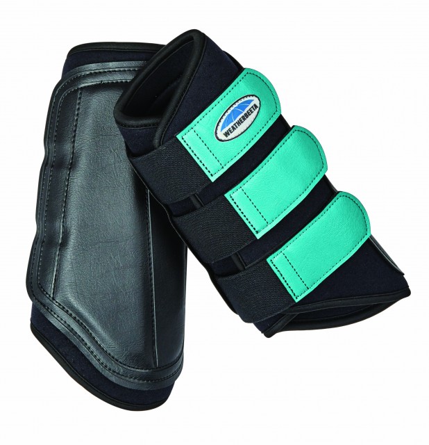 Weatherbeeta Single Lock Brushing Boots (Black/Turquoise)