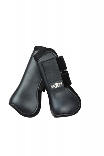 Saxon Open Front Boots (Black/Black)