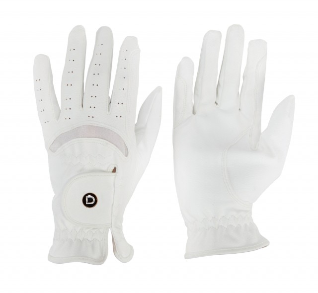 Dublin Adults Dressage Riding Gloves (White)