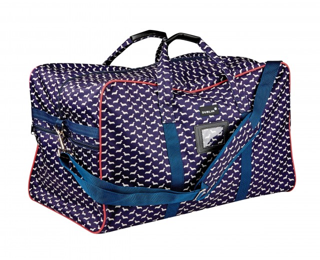 Dublin Imperial Hold All Bag Dog Print (Navy/Red)