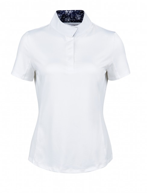Dublin Ladies Ria Short Sleeve Competition Shirt (White/Navy)