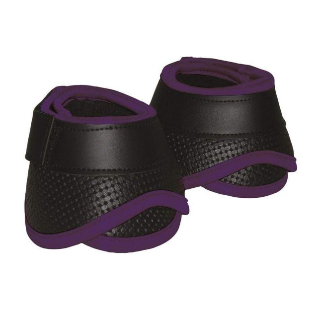 Roma Scallop Bell Boots (Black/Purple)
